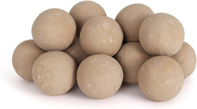 Ceramic Fire Balls - Uniform 3" Lava Rock for Fire Pits - Propane & Gas Fire Pits and Fireplace -... | Amazon (US)