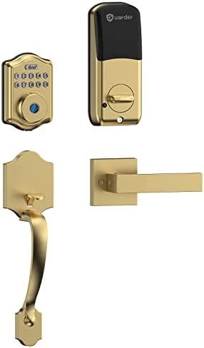 GUARDER Fingerprint Front Door Set, Keyless Entry Door Lock with Handle, Keypad Deadbolt with 300... | Amazon (US)