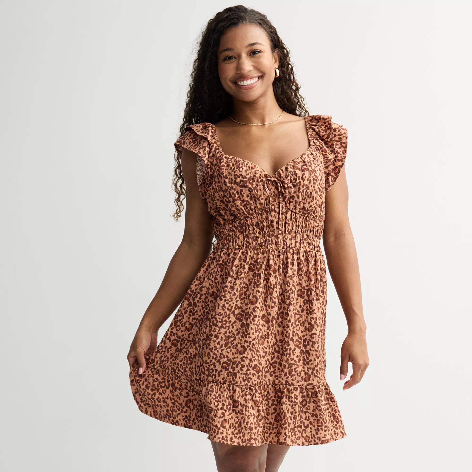 Juniors' Rewind Flutter Strap Skater Dress | Kohl's