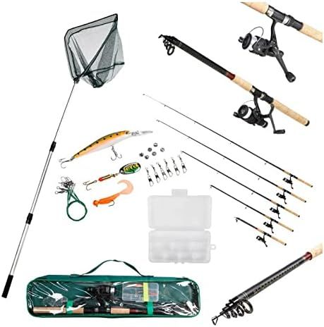 Fishing Set, 24 Pieces, Carry Bag, Telescopic Rod, Fishing Reel with Line, Landing Net with Teles... | Amazon (DE)