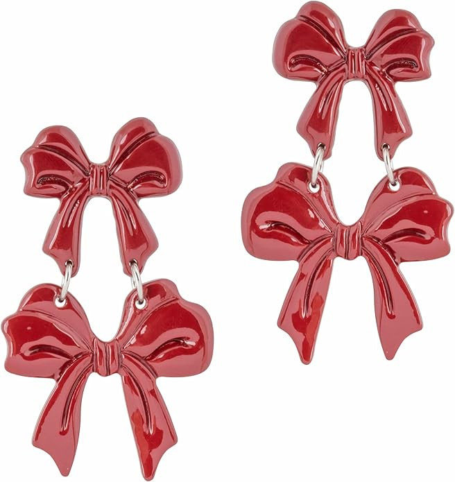 Burgundy Bow Dangles | Amazon (US)