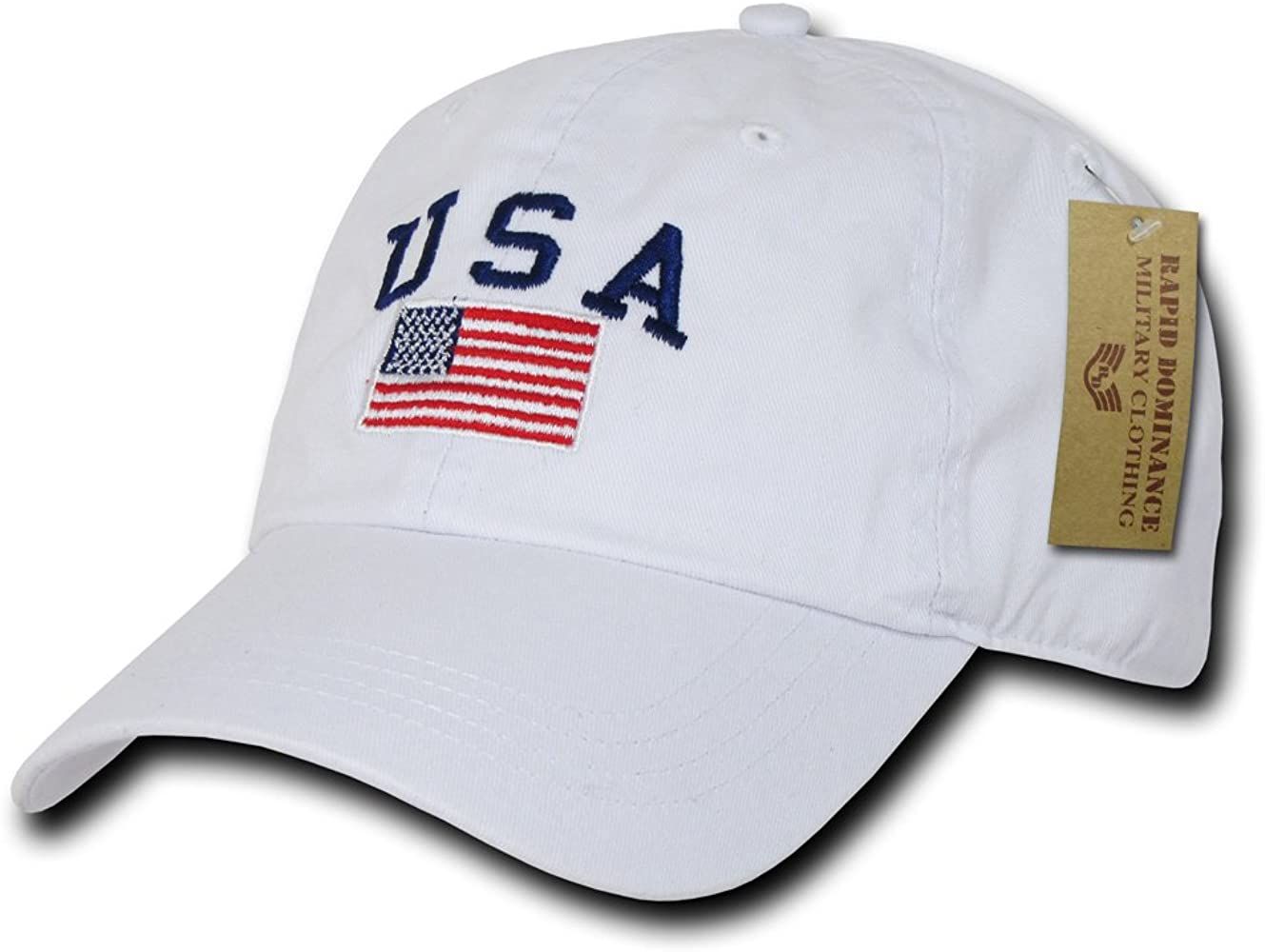 Amazon.com: Rapiddominance Polo Style USA Cap, Navy : Clothing, Shoes & Jewelry | Amazon (US)
