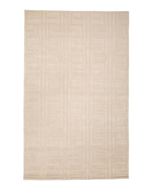5x8 Wool Blend Sculpted Tufted Rug | TJ Maxx