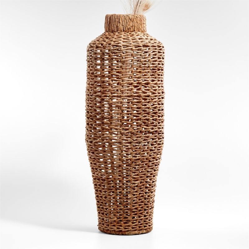 Large Woven Floor Vase + Reviews | Crate & Barrel | Crate & Barrel