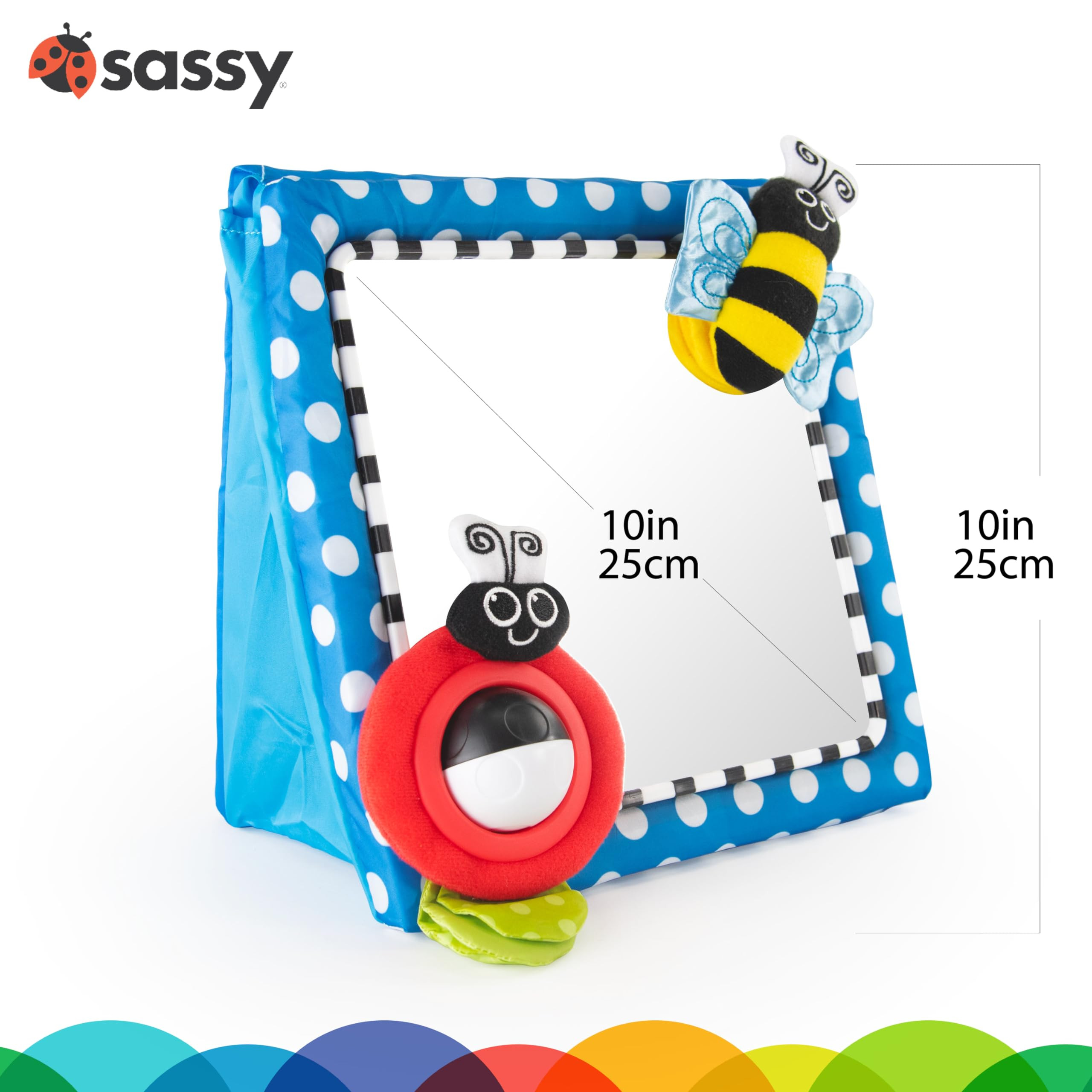 Sassy Tummy Time Floor Mirror | Developmental Baby Toy | Newborn Essential for Tummy Time | Great... | Amazon (US)