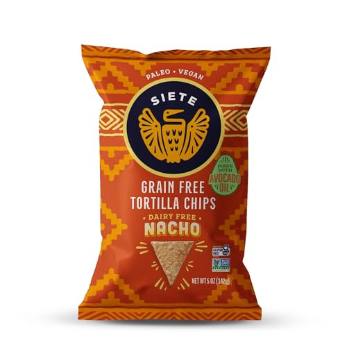 Siete Tortilla Chips | Grain Free | Gluten Free Chips | Paleo & Vegan Snacks | Non GMO | Nacho, 5 Oz (Pack of 6) | Amazon (US)