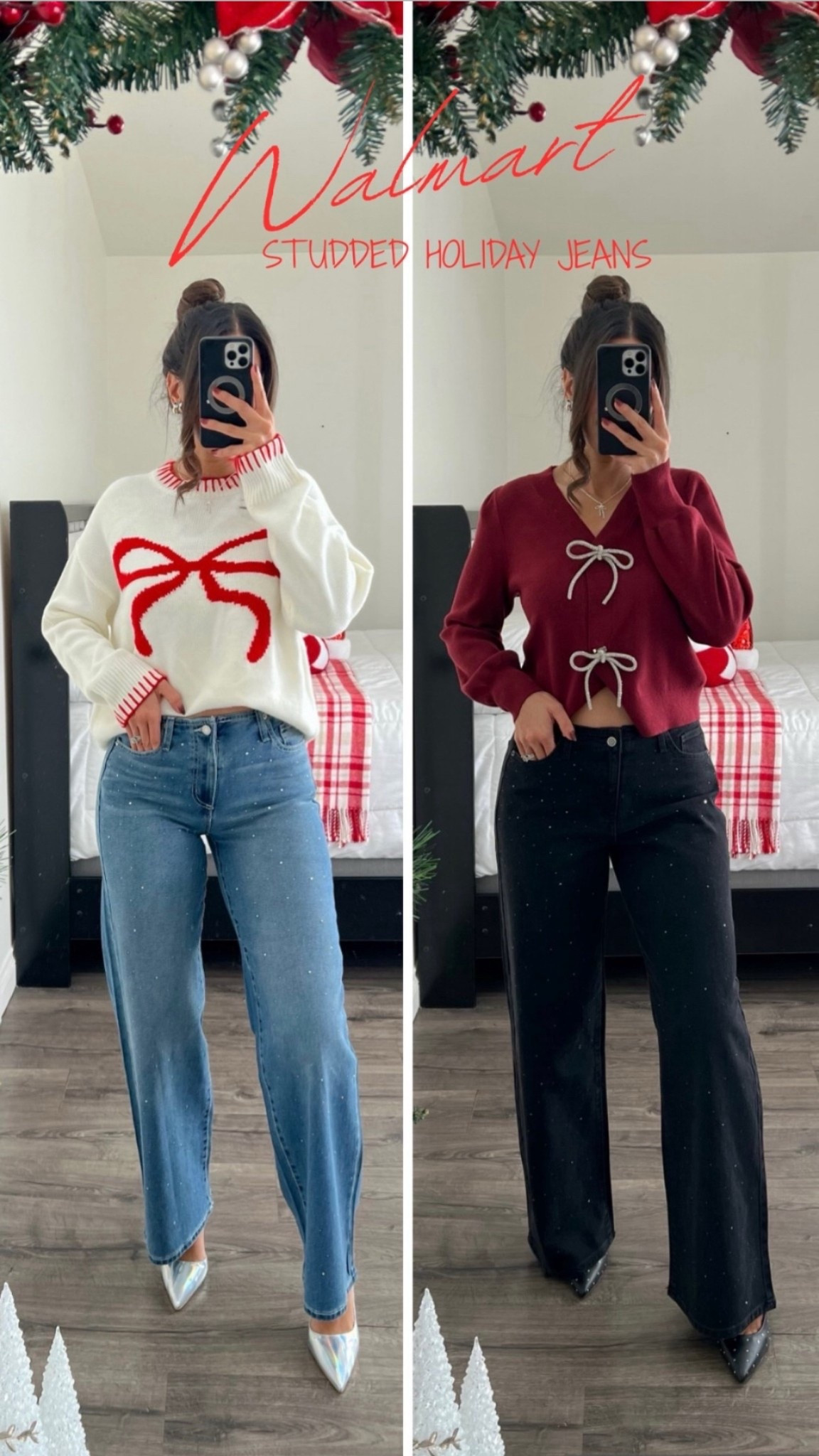 We love affordable fashion here and these Walmart holiday jeans are so so cute and only $20 🤯 wearing small in both 



#LTKHoliday #LTKSeasonal #LTKFindsUnder50
