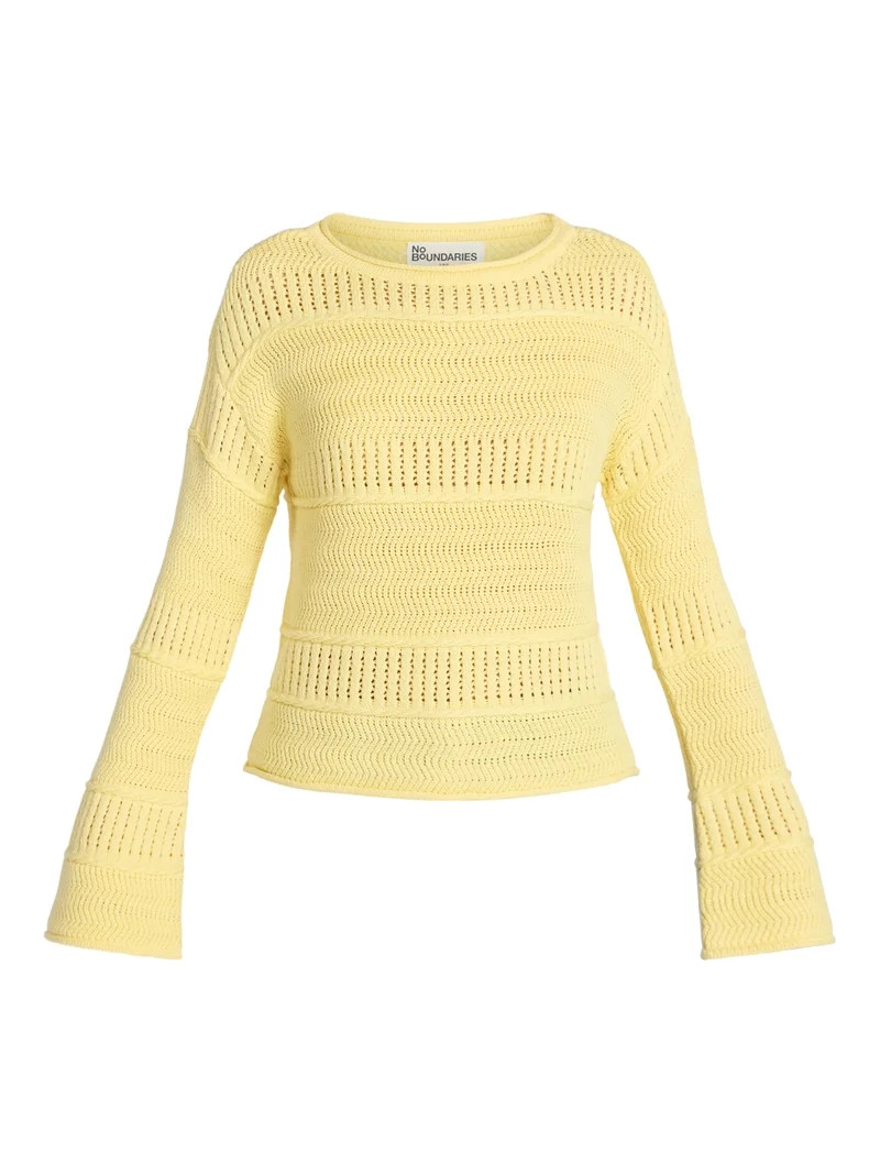 No Boundaries Boat Neck Pullover Sweater, Midweight, Women's XXS-XXL | Walmart (US)