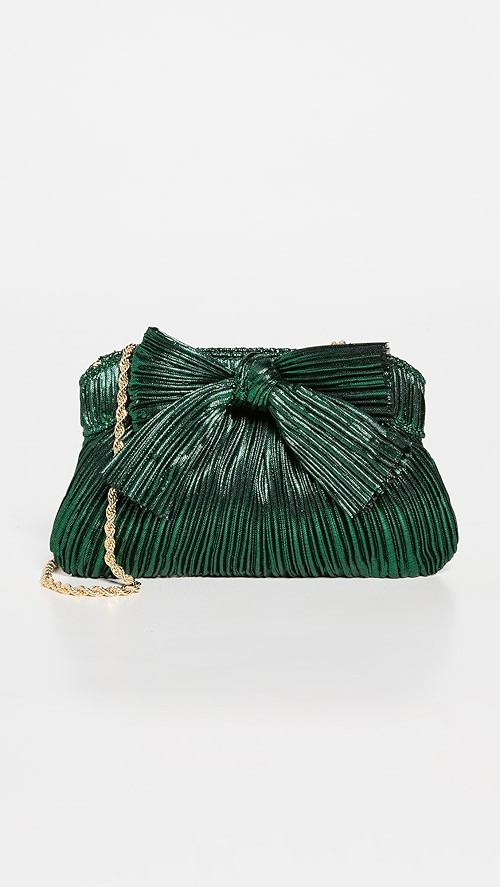 Mini Pleated Frame Clutch with Bow | Shopbop
