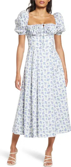 Tallulah Puff Sleeve Midi Dress | Nordstrom