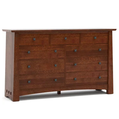 Highlands Solid Wood 72.5'' W 9 - Drawer Dresser | Wayfair North America