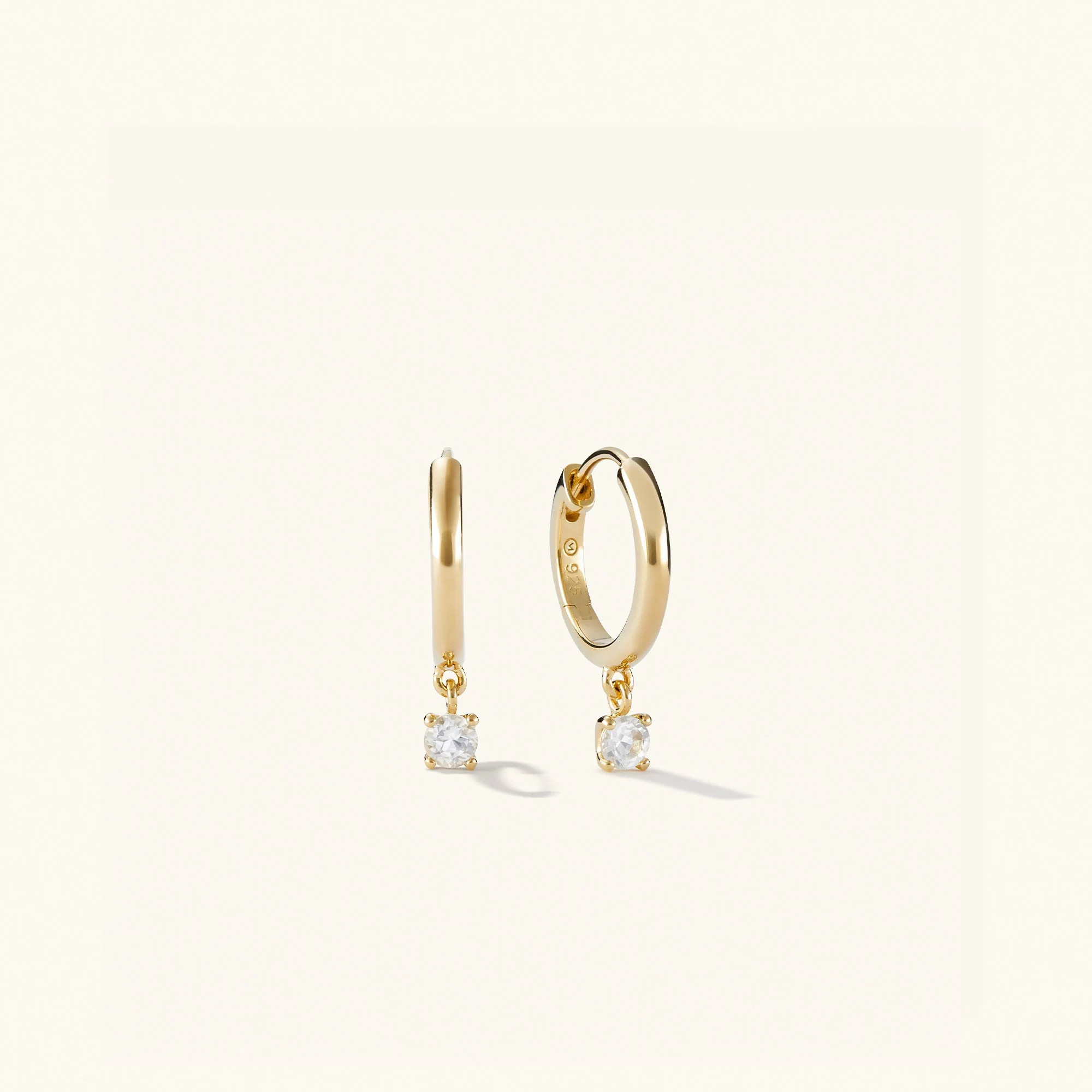 Round Topaz Hoops | Mejuri Fine Crew
