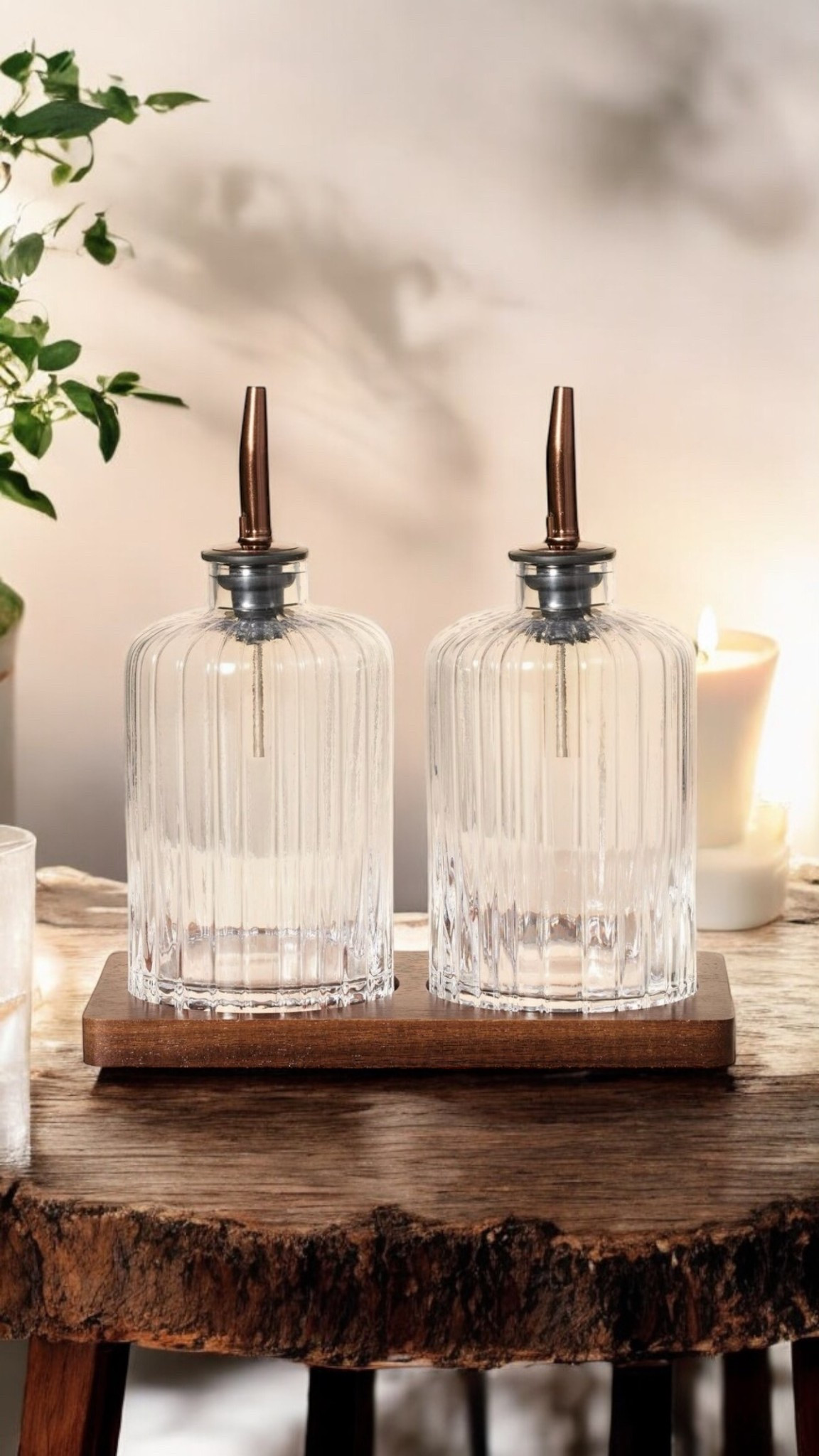 Elevating everyday moments—these Hearth & Hand oil and vinegar bottles are a kitchen must-have! The ribbed glass, copper spouts, and wood base add the perfect touch of modern farmhouse charm to your countertop. Functional and beautiful—because the little details make all the difference.

Perfect for everyday use or styling your kitchen space with intention.

⸻


#HearthAndHand #TargetHome #KitchenStyling #ModernFarmhouse #OilAndVinegarSet #KitchenGoals #FarmhouseKitchen #NeutralDecor #HomeInspo #KitchenEssentials #CountertopDecor #FunctionalDecor #KitchenAesthetic #LTKHome #LTKKitchen #TargetStyle

#LTKHome #LTKFindsUnder50 #LTKSaleAlert