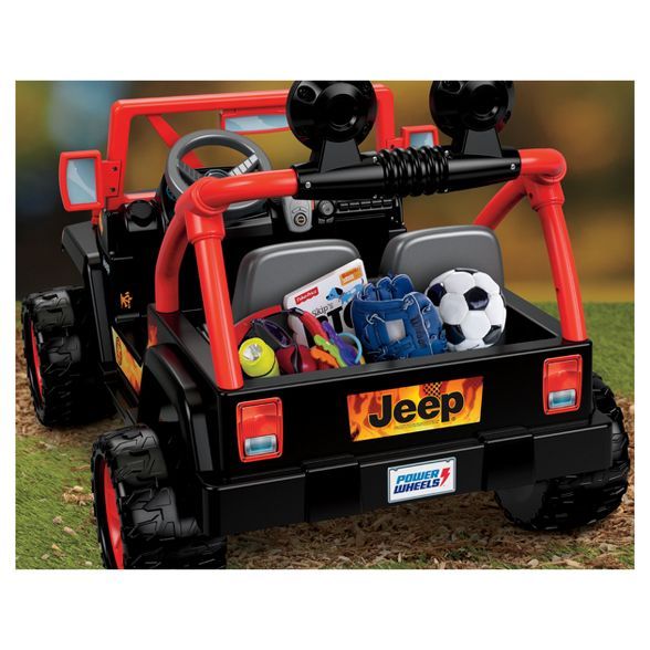 Power Wheels Tough Talking Jeep Powered Ride-On - Black/Red | Target