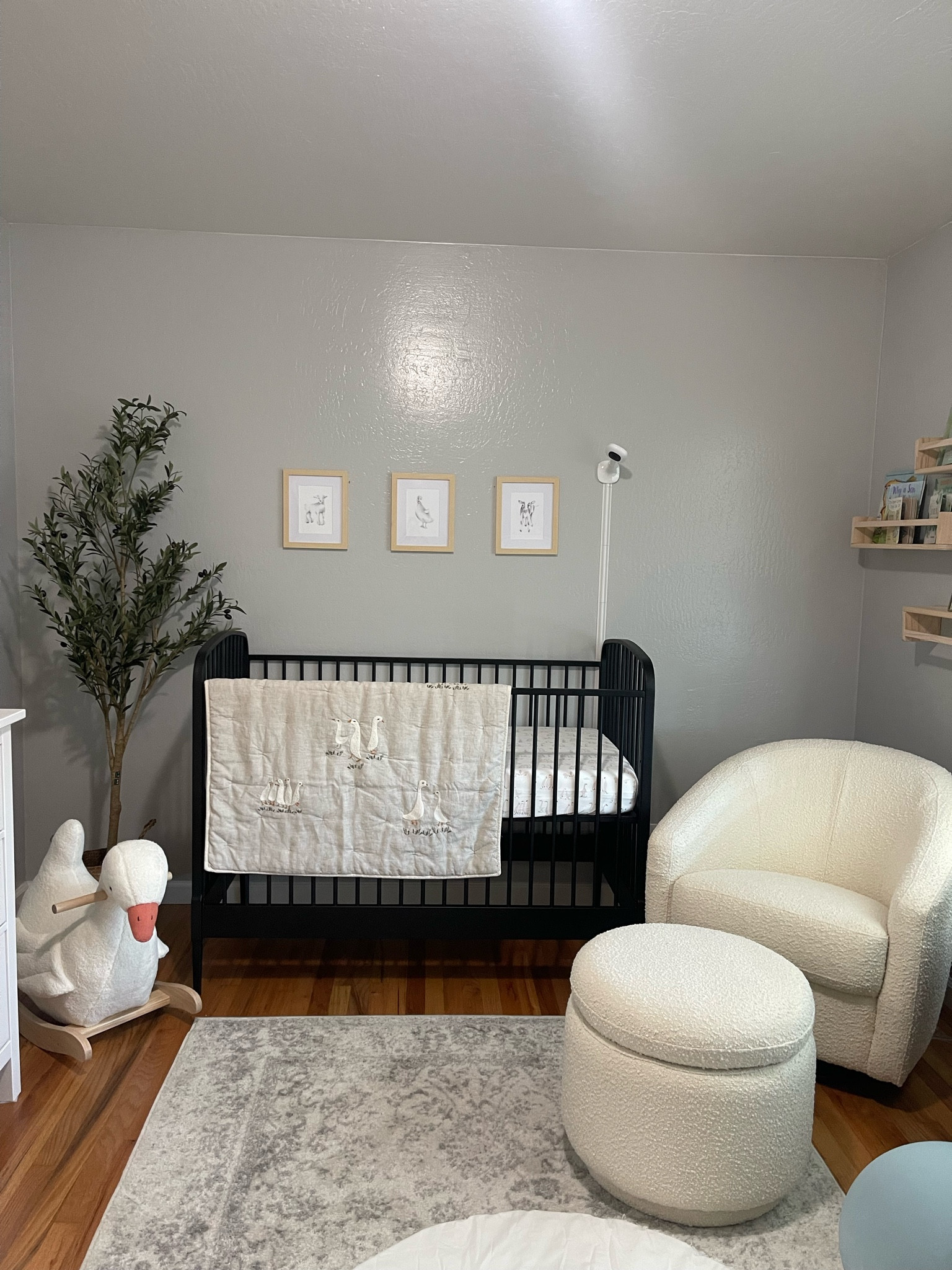 Crate & Barrel Crib on sale! Neutral Nursery for Baby Boy. Goose themed nursery. 

#LTKbaby #LTKsalealert