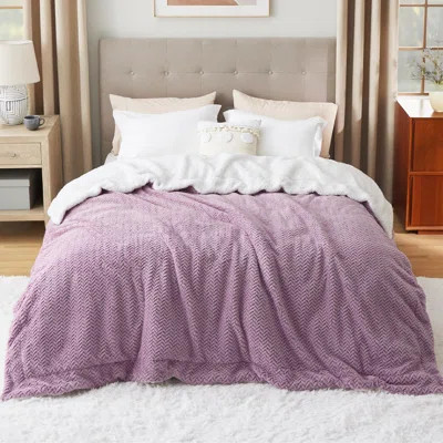 Bedsure Sherpa Blanket For Couch - Herringbone Fleece Thick Warm Blanket For Winter, Fuzzy Soft Cozy Blanket Gift, | Wayfair North America