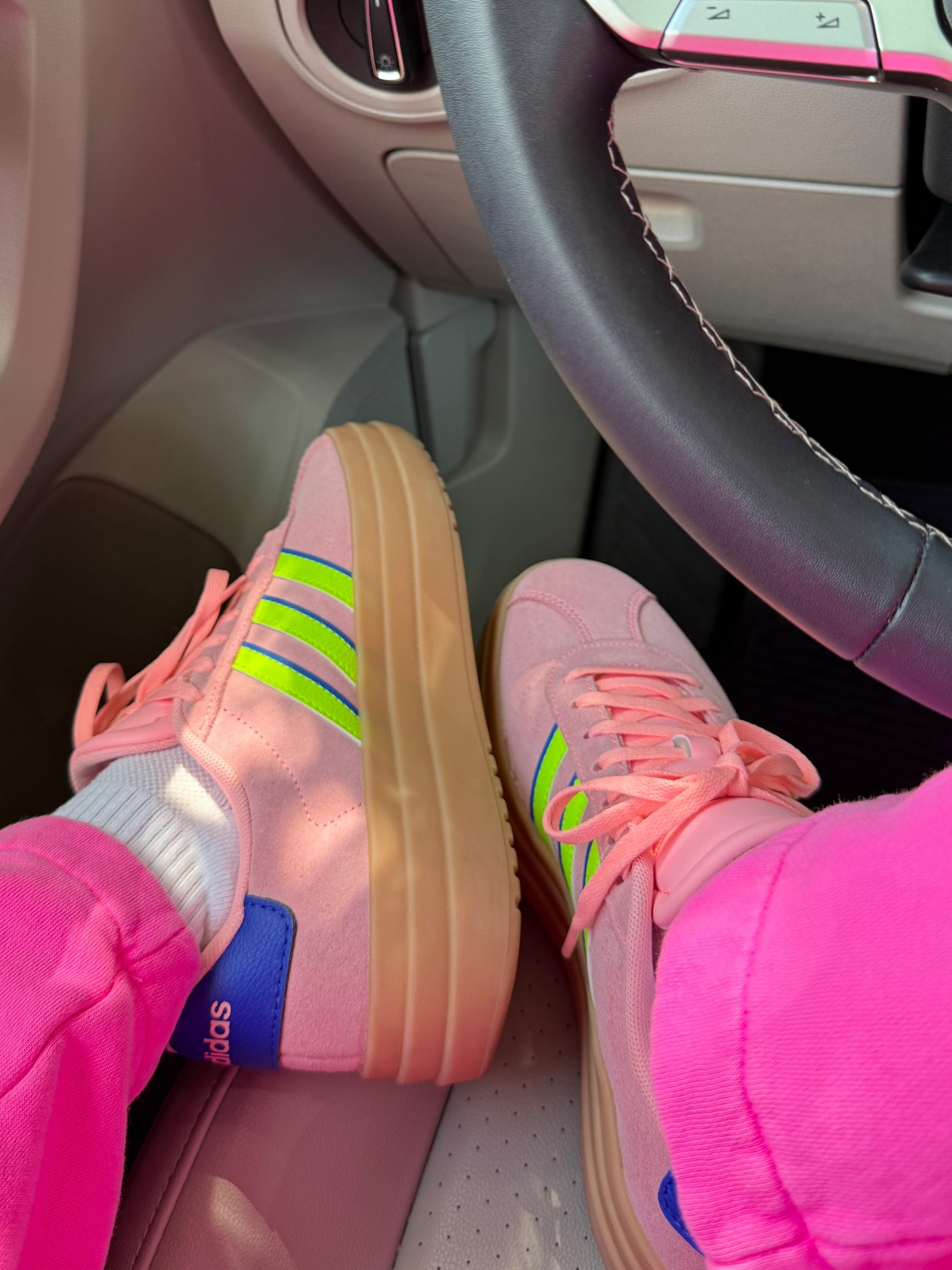 Colorful pink adidas on sale! 

So comfy! True to size. 

#LTKTravel #LTKFindsUnder100 #LTKSaleAlert