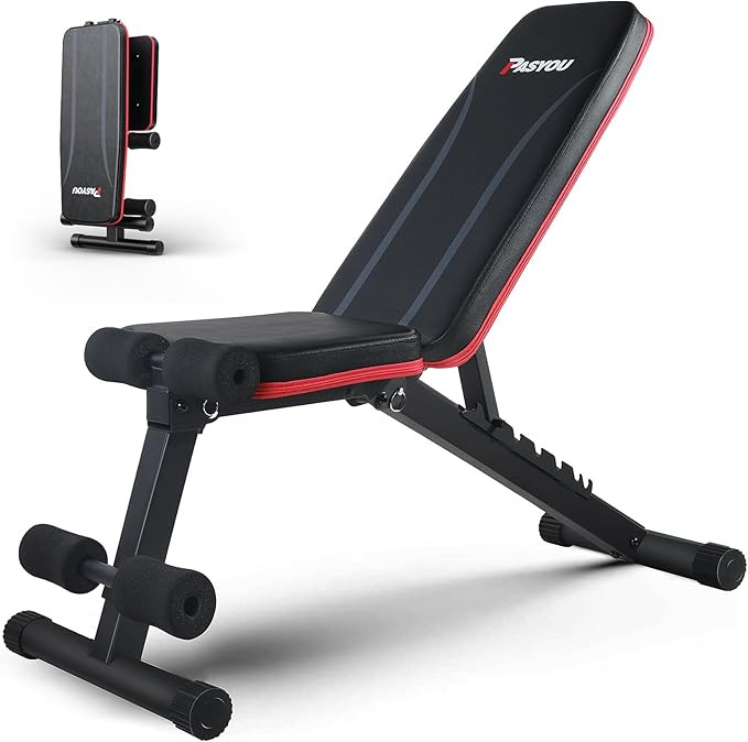 PASYOU Adjustable Weight Bench Full Body Workout Multi-Purpose Foldable Incline Decline Exercise ... | Amazon (US)