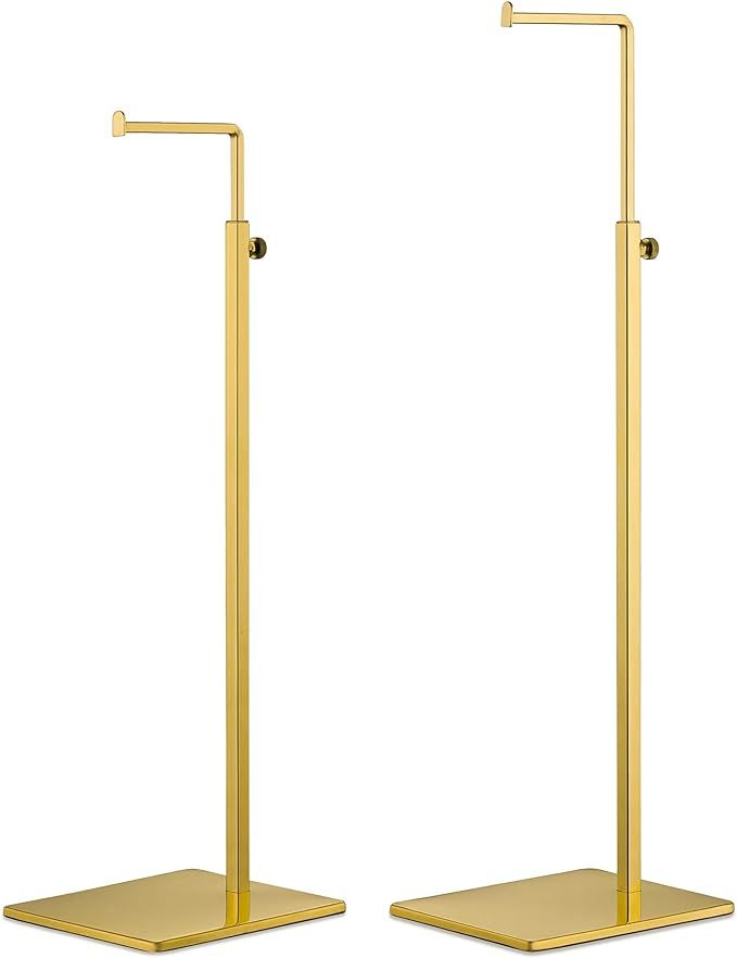 Elitnus Gold Purse Display Stands - 2 Pack Adjustable Height Purse Display Stand - Metal Handbag ... | Amazon (US)