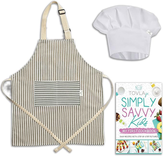 TOVLA JR. Apron Gift Set for Kids with Pocket for Boys and Girls, Comfortable Cotton Canvas for B... | Amazon (US)