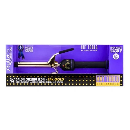 Hot Tools Salon Curling Iron 24k Gold ( 3/4 Model 1101) | Walmart (US)