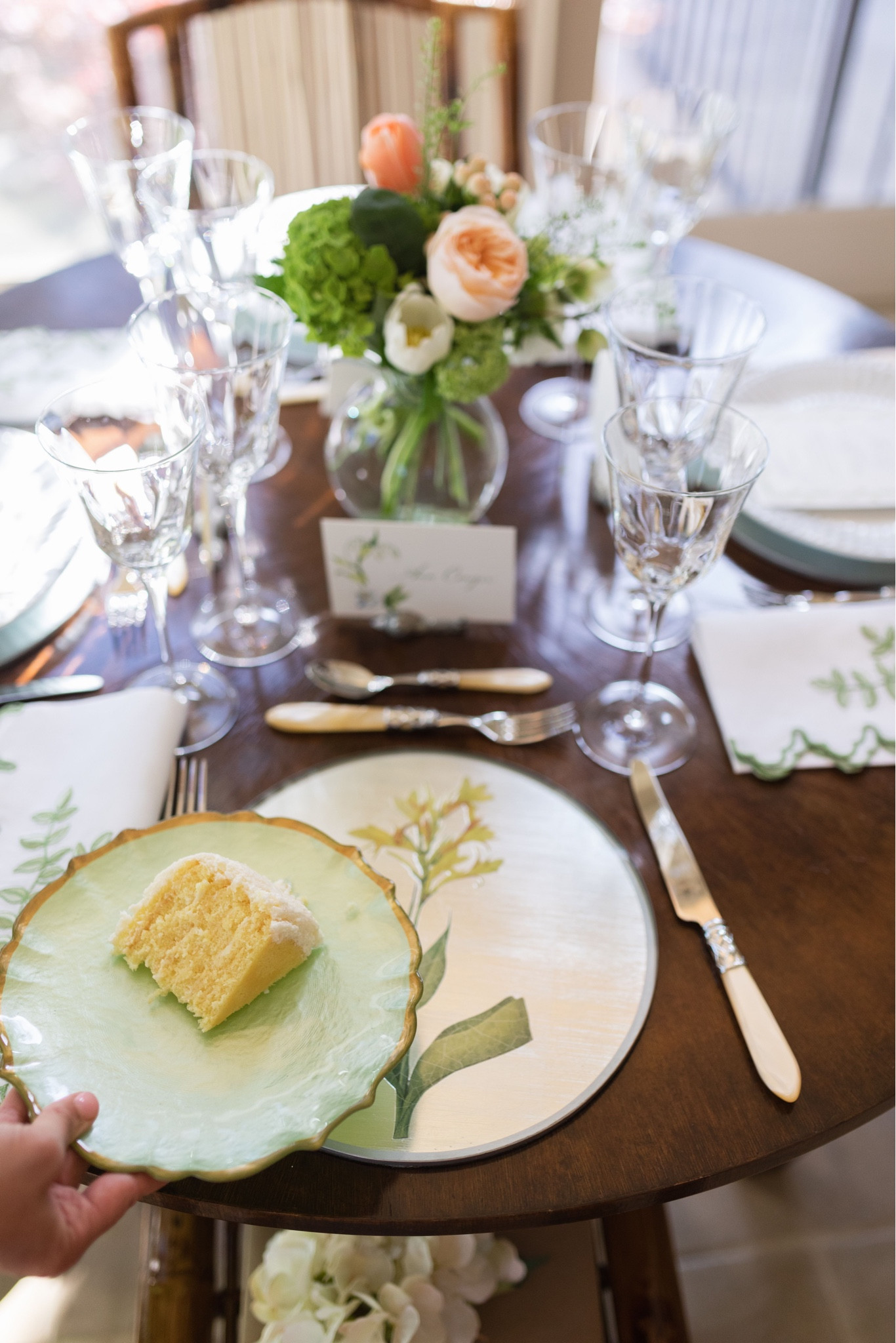 Our favorite dessert plate seen here with a slice of Caroline’s Cake 7-layer coconut cloud cake! 🍰

#LTKhome