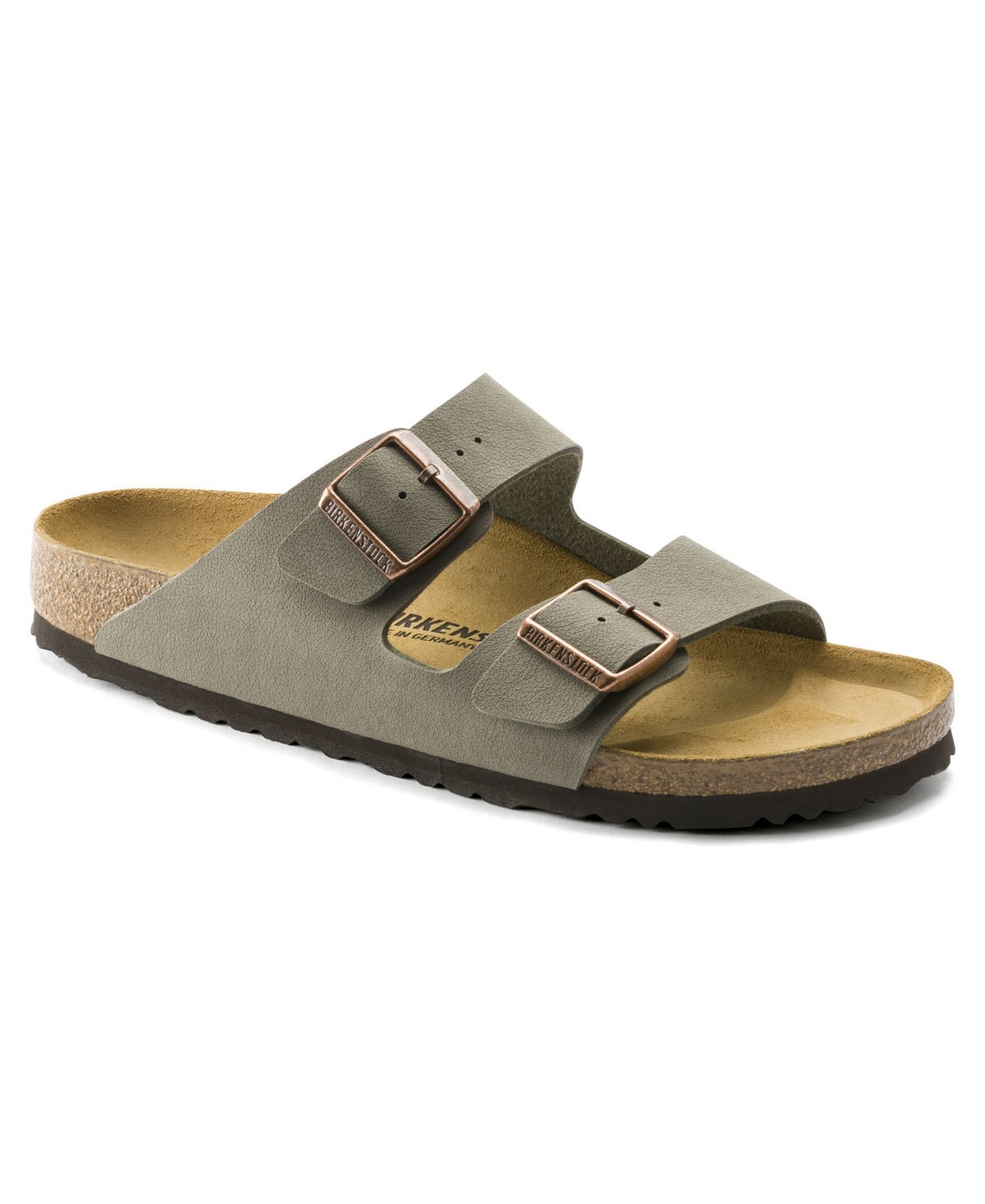 Birkenstock Women's Arizona Birkibuc Casual Sandals from Finish Line - Stone | Macy's