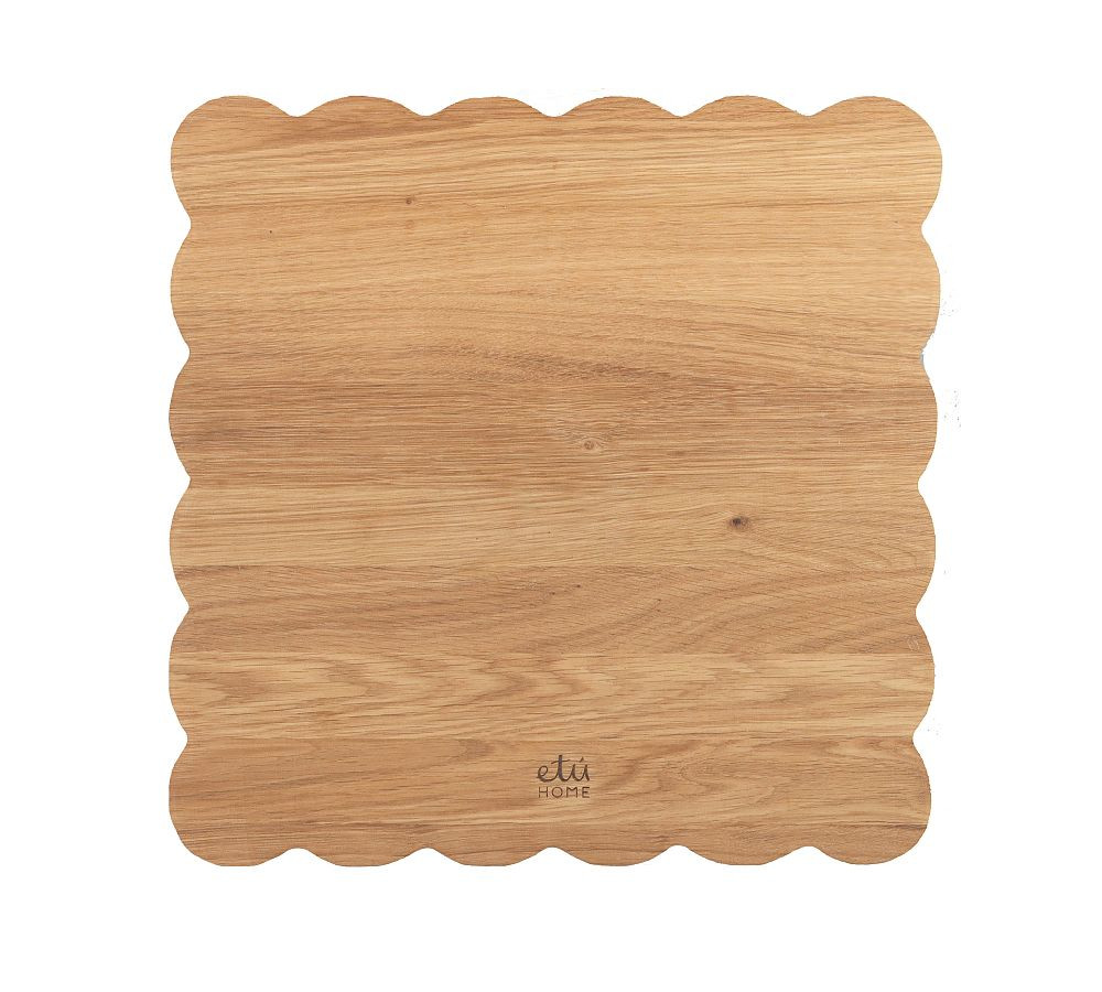 Handcrafted Square Scalloped Cutting Board, Medium | Pottery Barn (US)