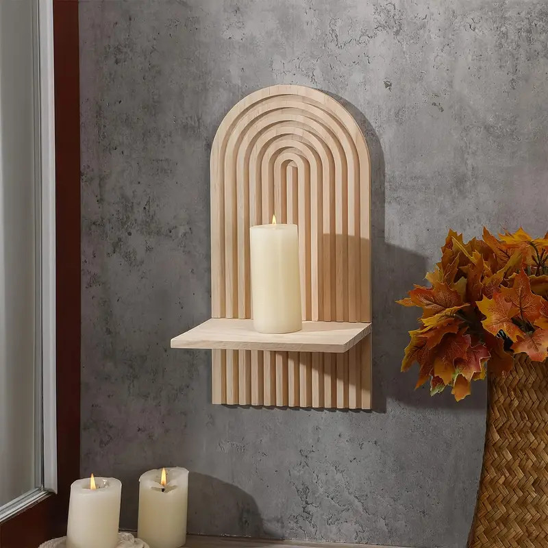 Boho Wooden Storage Rack Wall Mounted Display Shelves - Temu | Temu Affiliate Program