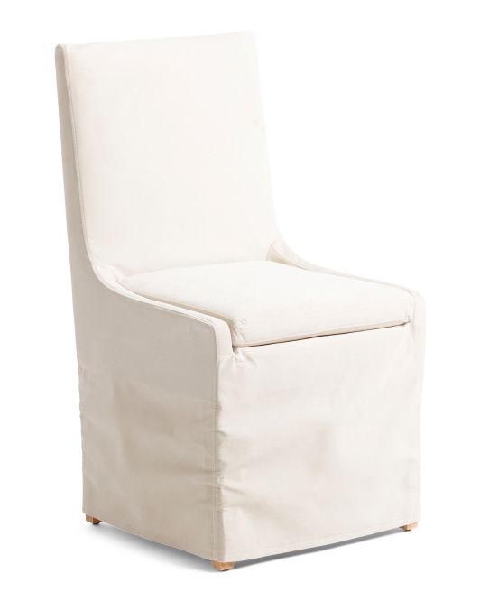 Slope Arm Linen Slipcover Chair | TJ Maxx