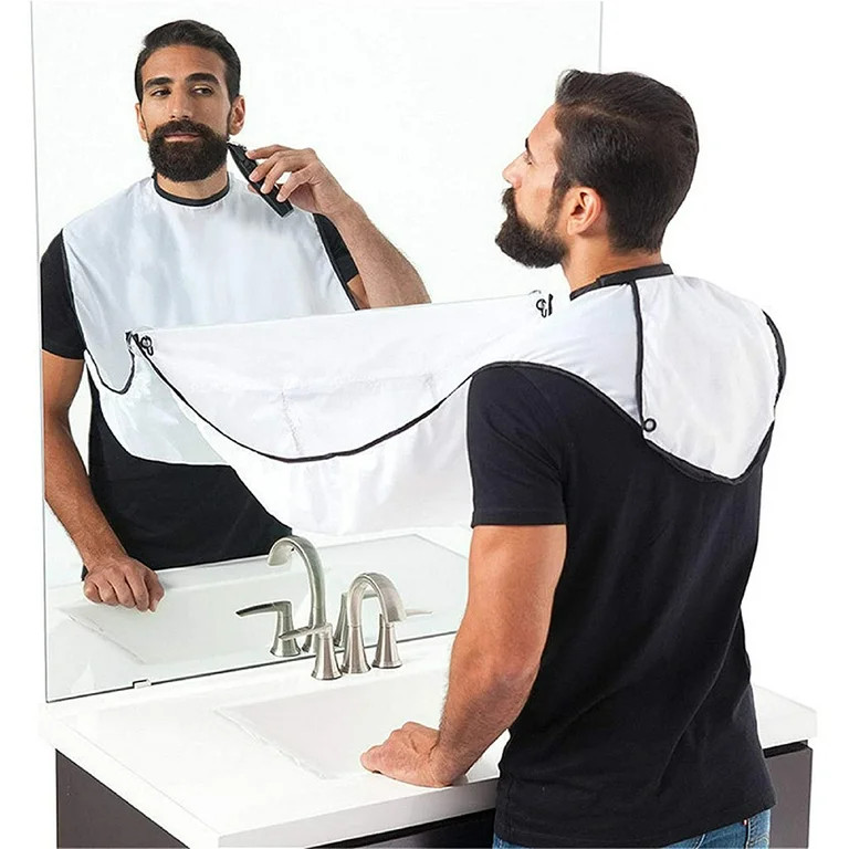 Shaving Apron Men Slick Barber Clipper & Home Beard Trimming Goatee Grooming Hair Cutting Cape Sm... | Walmart (US)