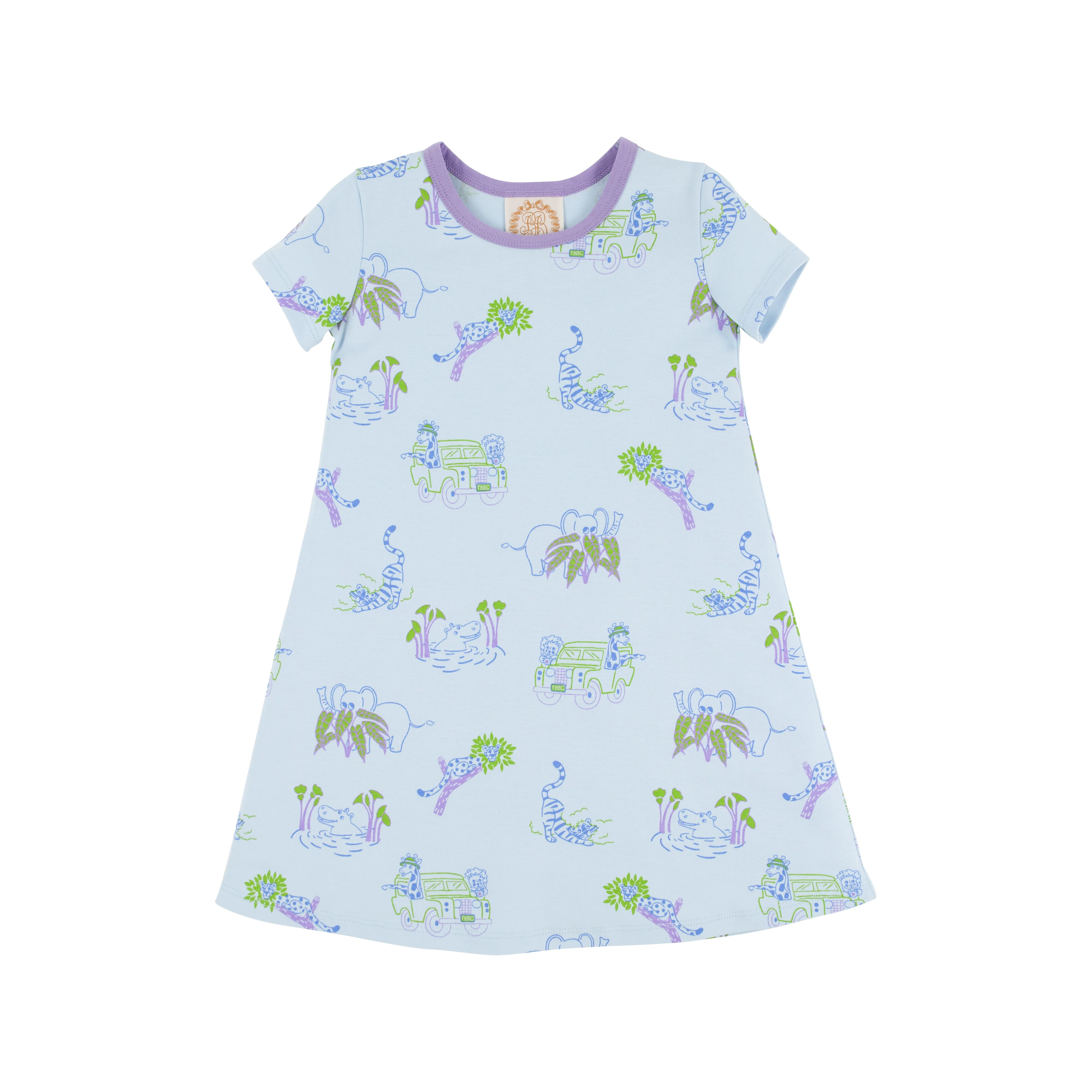 Polly Play Dress - Miller's Silly Safari with Palisades Purple | The Beaufort Bonnet Company