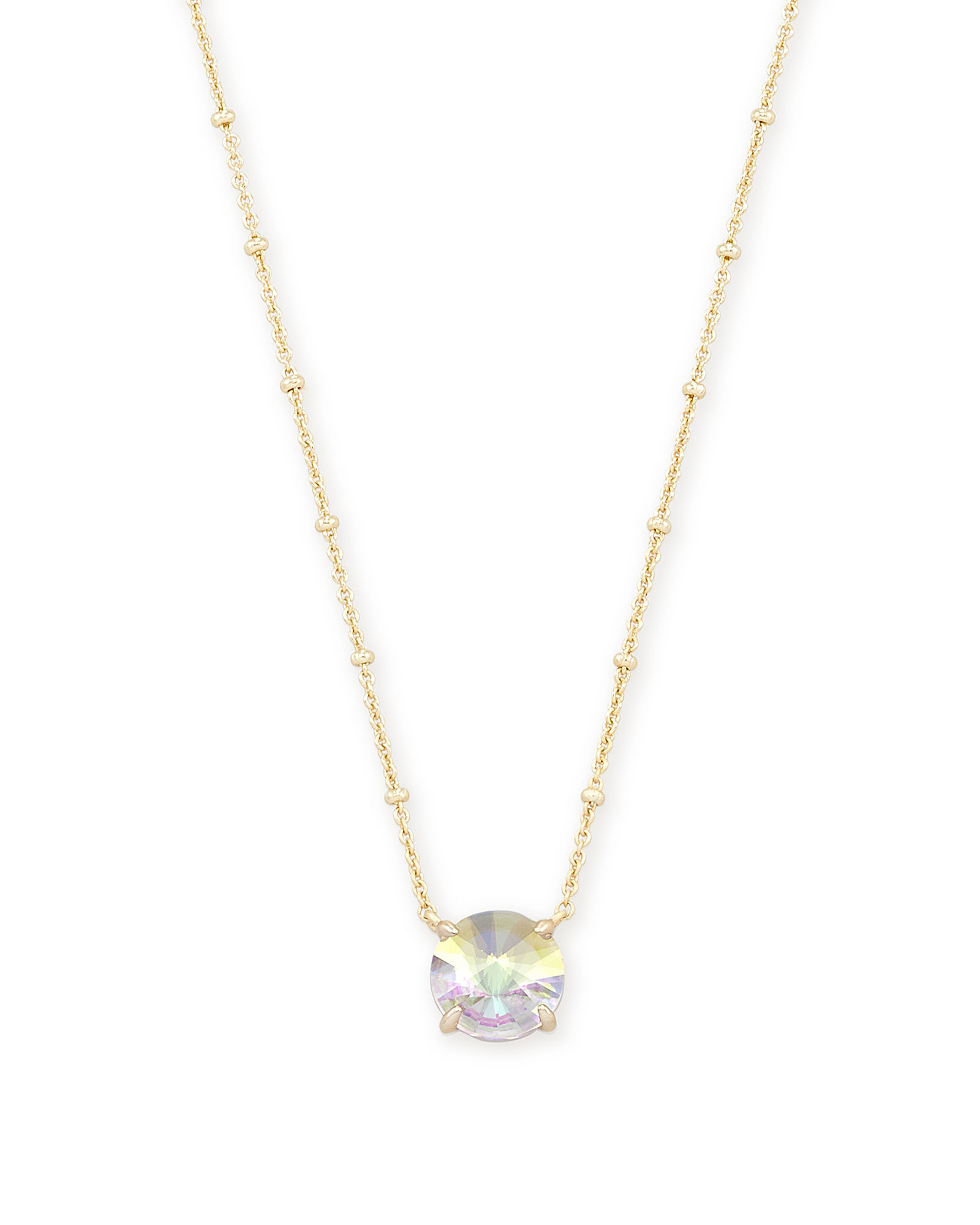Jolie Gold Pendant Necklace in Dichroic Glass | Kendra Scott