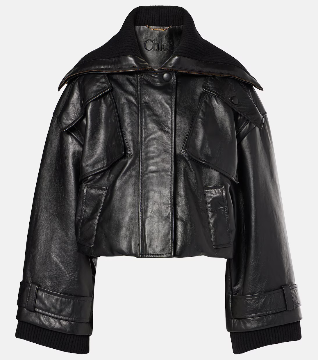 Cropped leather bomber jacket | Mytheresa (US/CA)