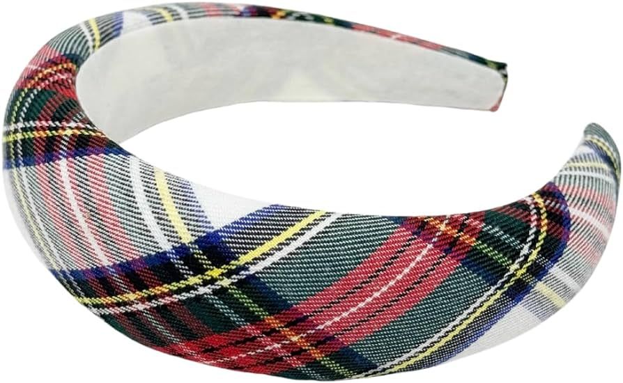 Bellefixe Christmas Padded Headband | Tartan Plaid Holiday Headband for Women (Nutcracker) | Amazon (US)