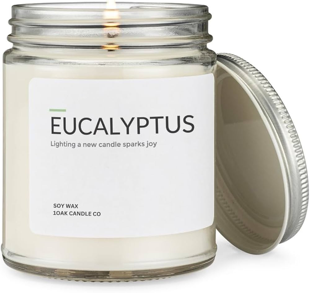 1OAK Soy Wax Scented Candles (Eucalyptus) - Soy Candles for Home Scented - Long Burning Candles P... | Amazon (US)