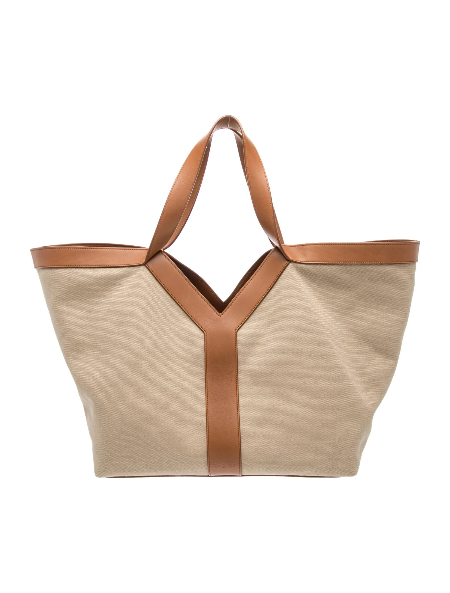 Saint Laurent Canvas Y Tote 2024 - Brown Totes, Handbags - SNT472123 | The RealReal | The RealReal