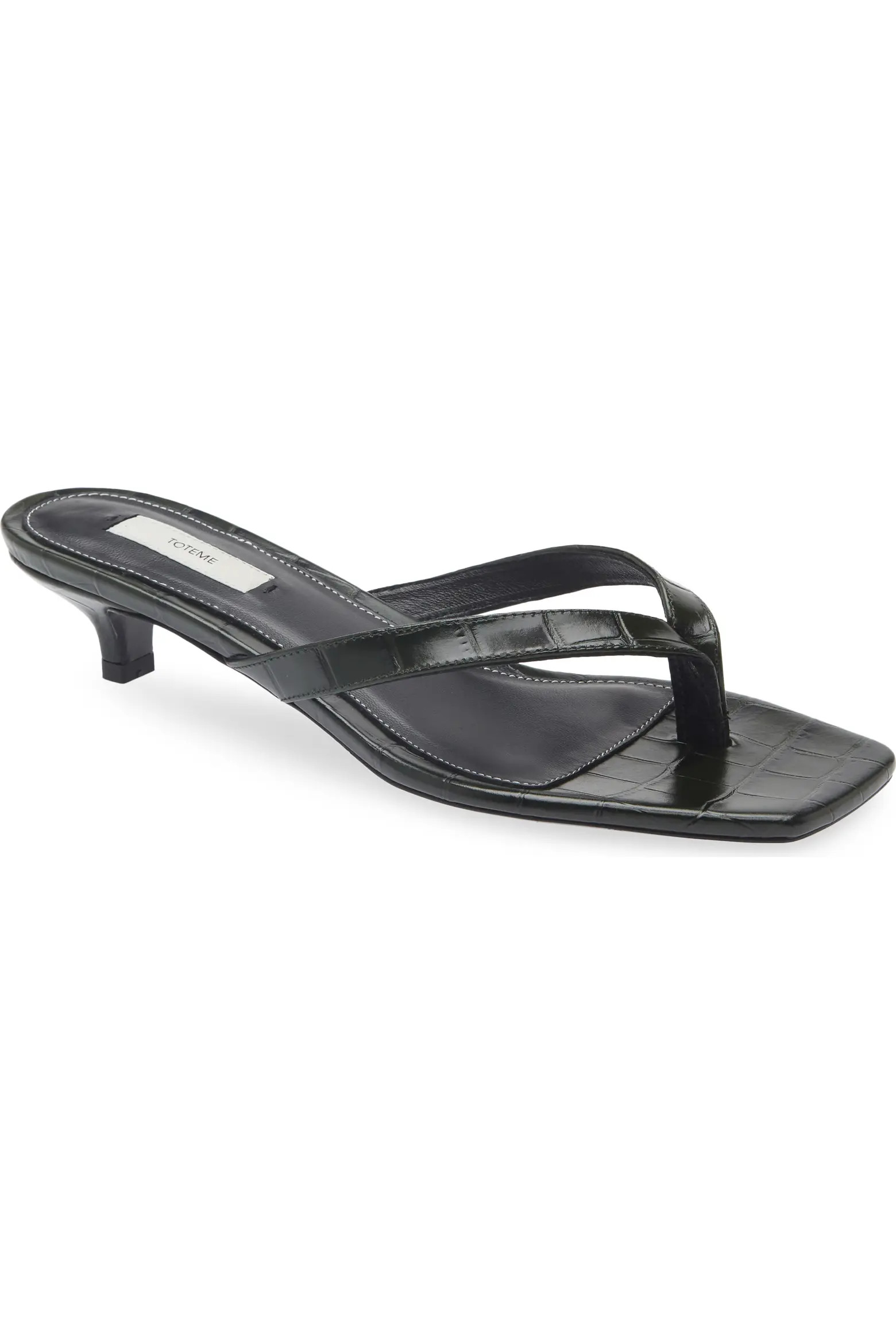 Croc Embossed Kitten Heel Flip Flop (Women) | Nordstrom | Nordstrom