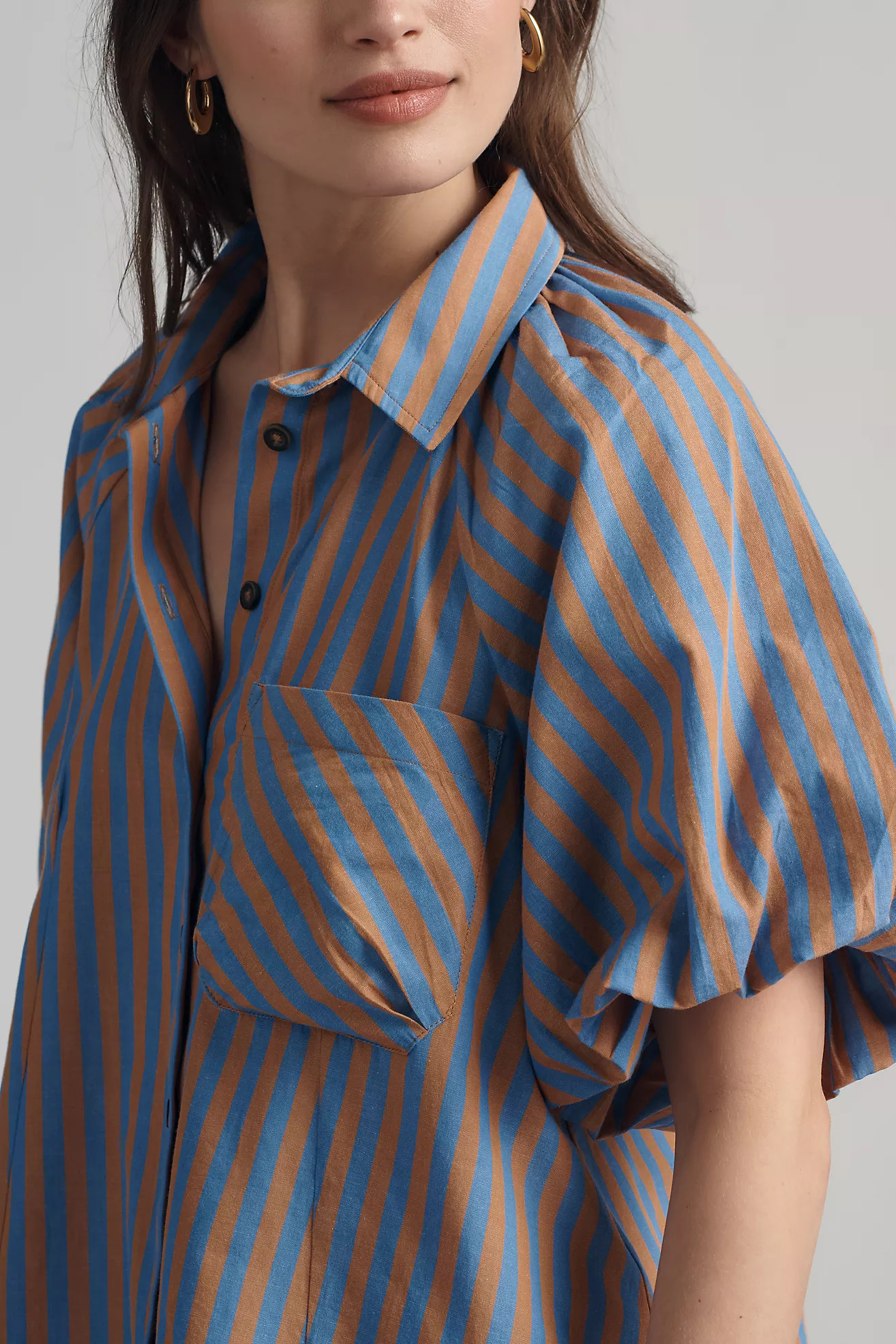 The Zooey Bubble-Sleeve Blouse by Maeve | Anthropologie (US)