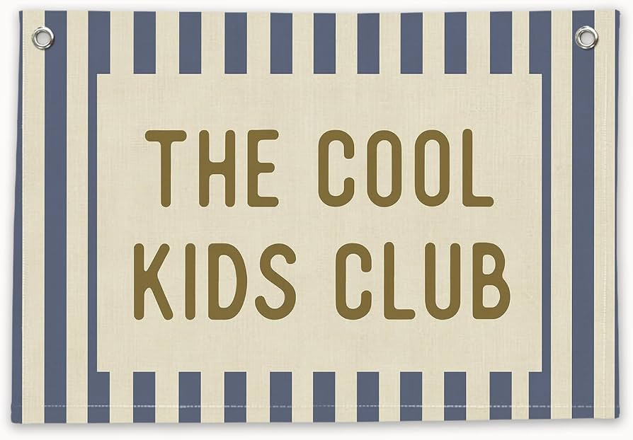 RTXLEZM Boys Room Decor, The Cool Kids Club Canvas Banner | Amazon (US)