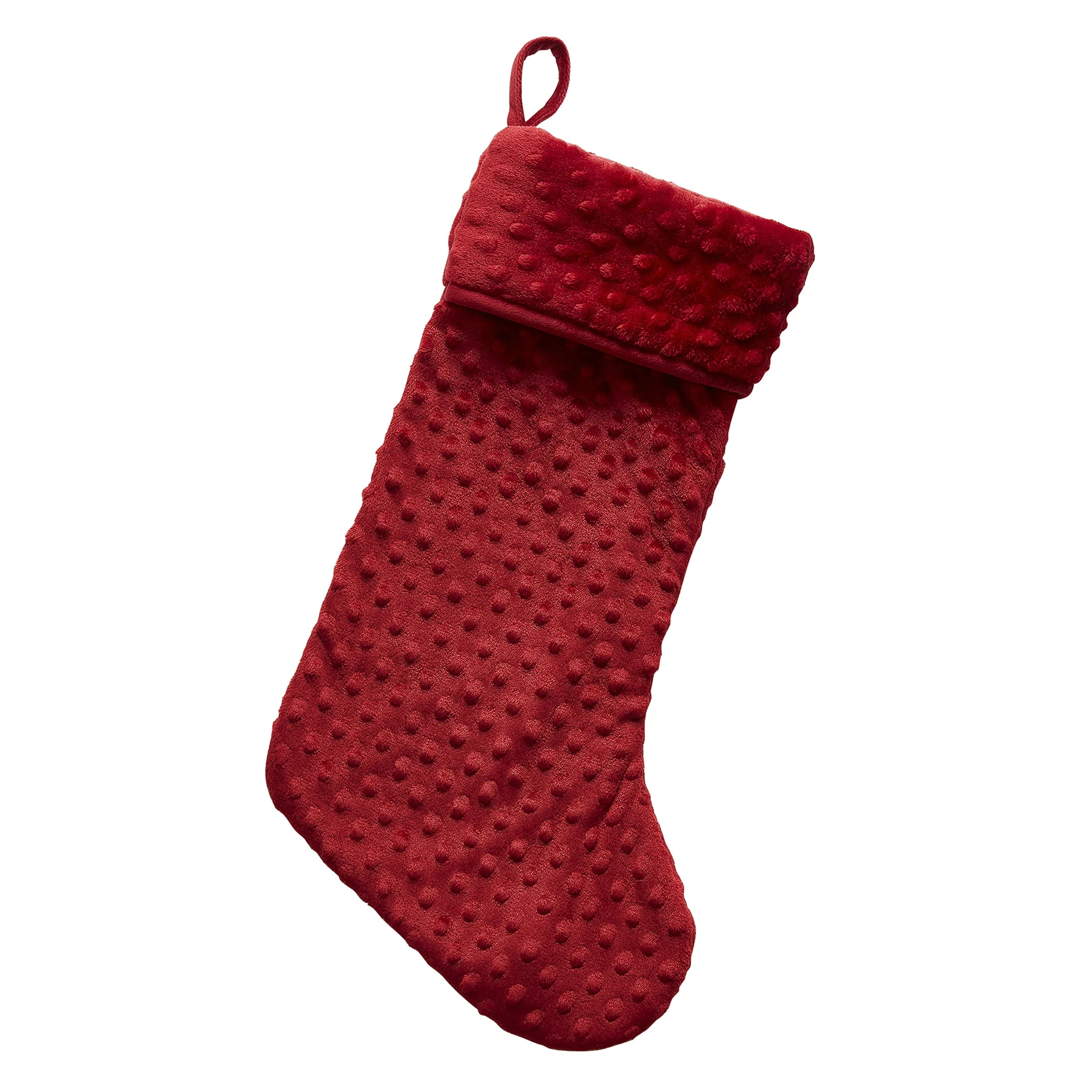 My Texas House Madison Savvy Red Embossed Christmas Stocking, 21" - Walmart.com | Walmart (US)