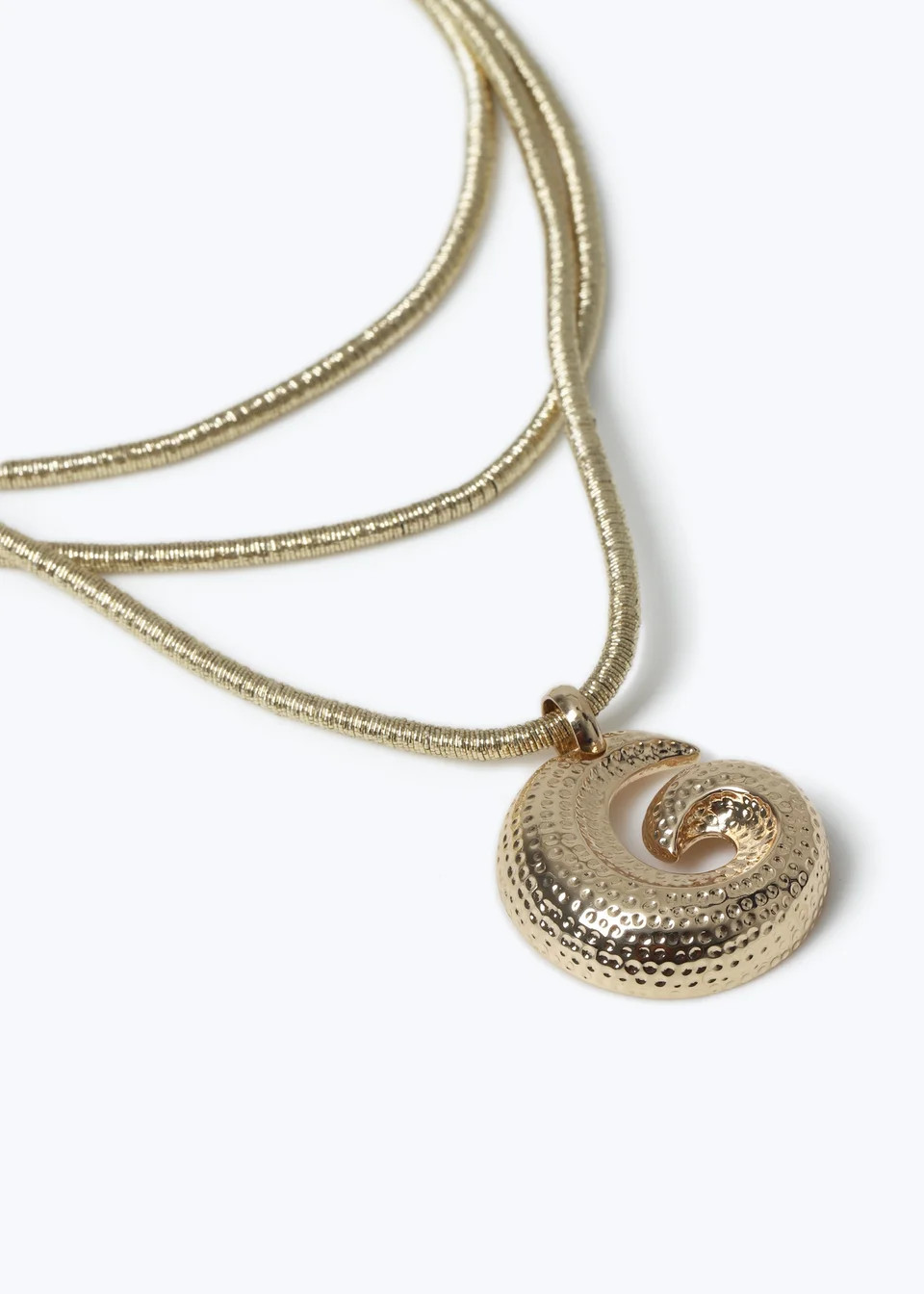 Muse Gold Multirow Swirl Necklace | Matalan (UK)