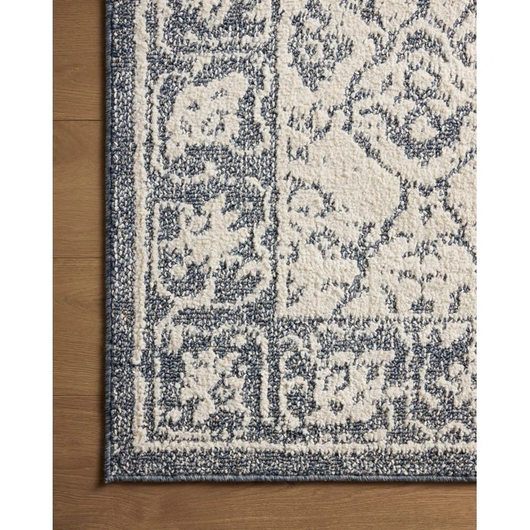 Magnolia Home by Joanna Gaines Gigi Ivory / Blue Area Rug | Wayfair North America