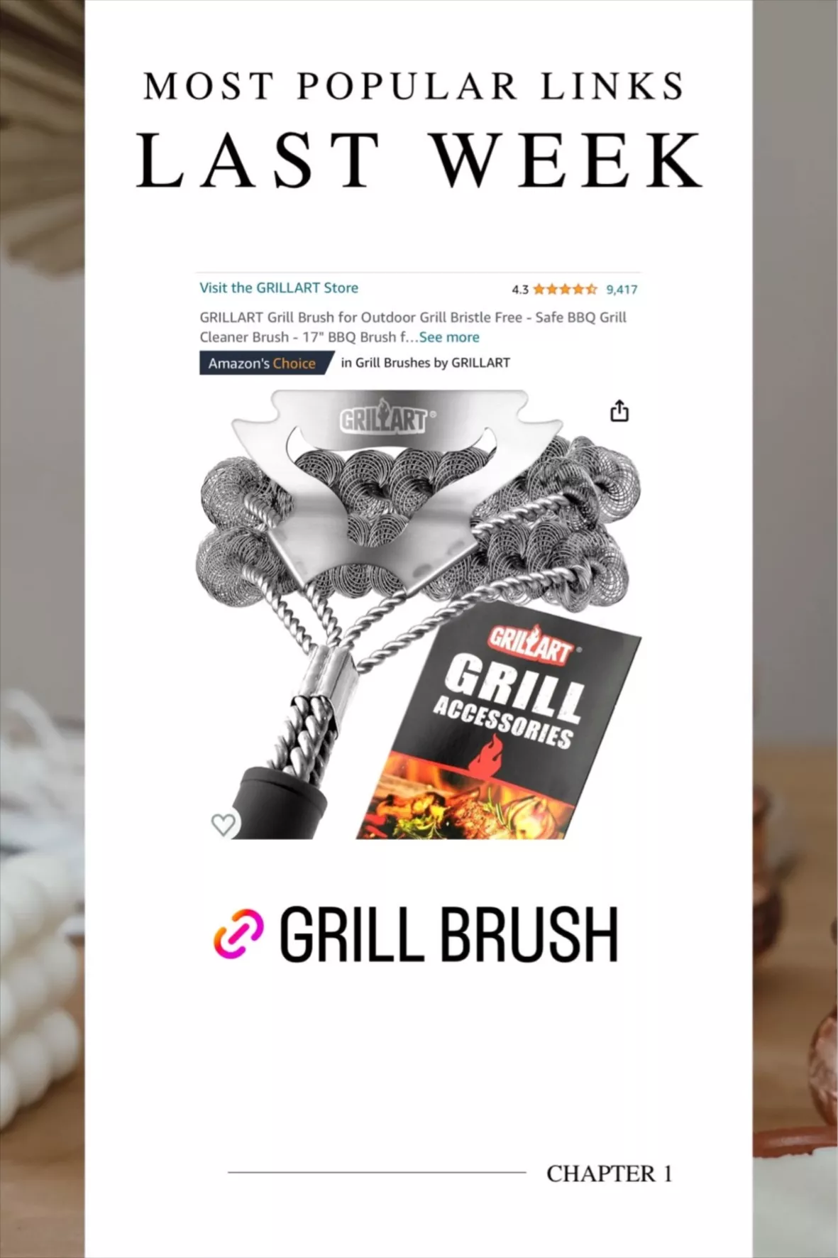 GRILLART Grill Brush for Outdoor Grill Bristle Free - Safe BBQ