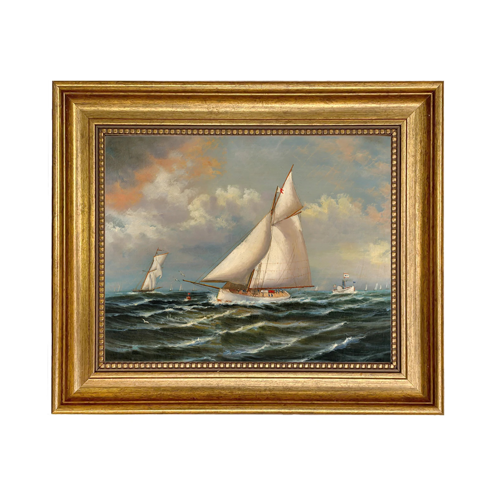 The Puritan Leading Genesta Framed Oil Painting Print on Canvas in Antiqued Gold Frame. - Etsy | Etsy (US)