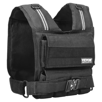 VEVOR Adjustable Weighted Vest, 35lb Weight Vest with Iron Weights, Shoulder Pad, and Reflective Stripe, Body Weight Vest Exercise Set for Men Women | Target