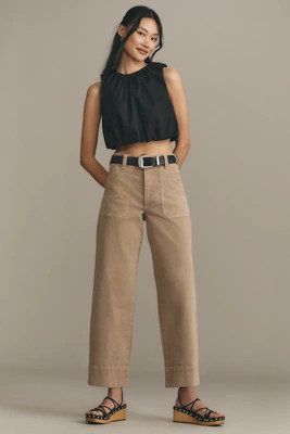 PAIGE Cameron Utility High-Rise Ankle Jeans | Anthropologie (US)