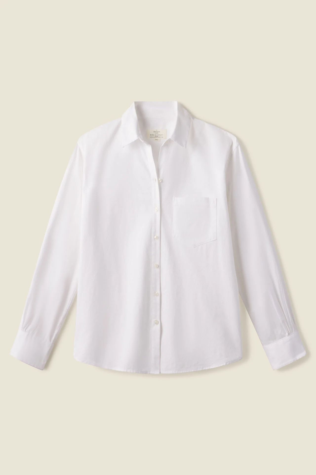 Blake Oversized Shirt White Cotton Poplin | TROVATA