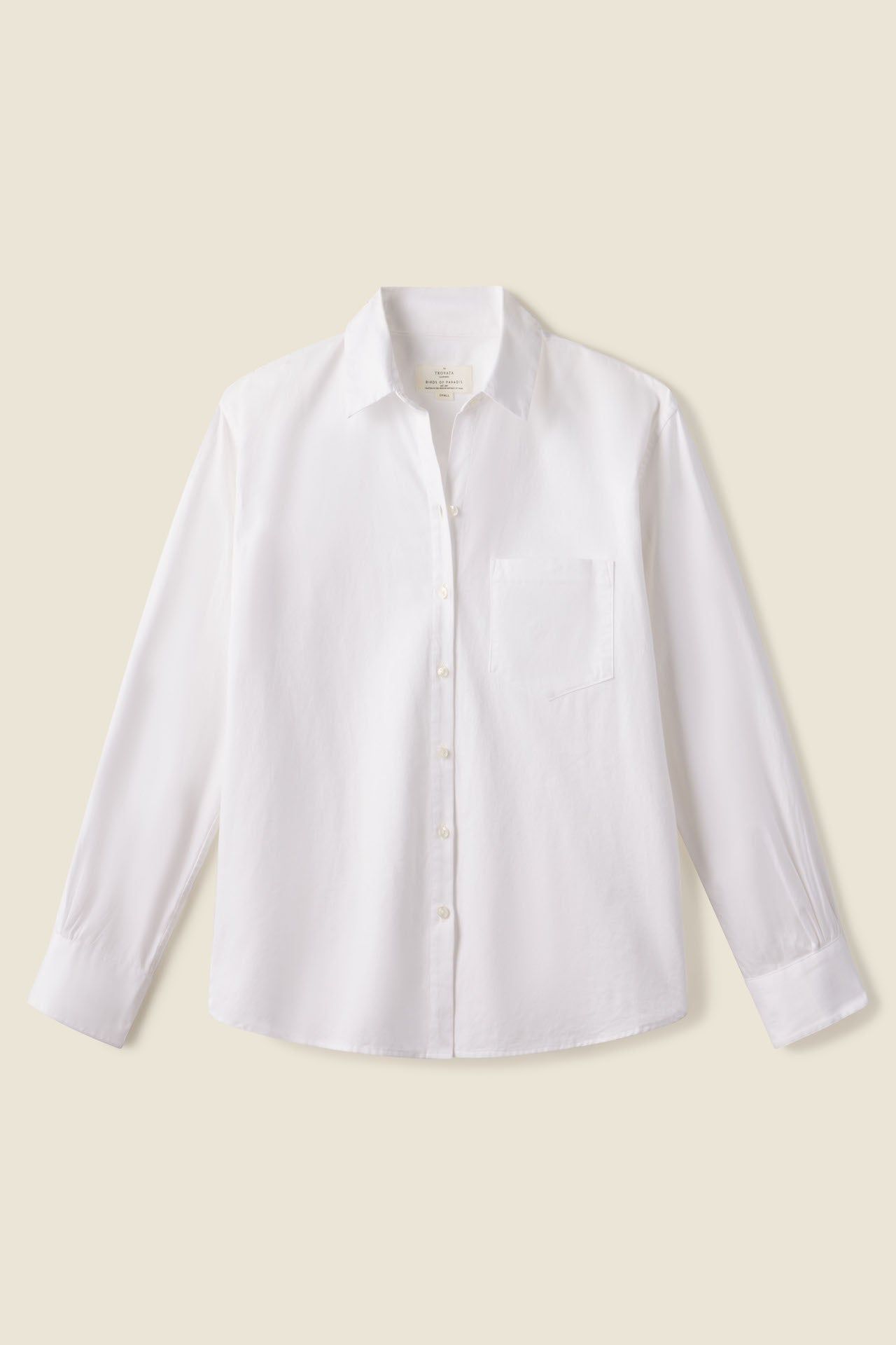 Blake Oversized Shirt White Cotton Poplin | TROVATA