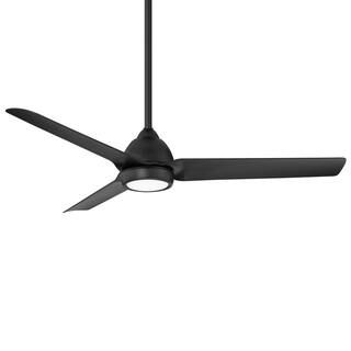 WAC Lighting Mocha 54 in. Indoor/Outdoor Matte Black 3-Blade Smart Compatible Ceiling Fan with LE... | The Home Depot